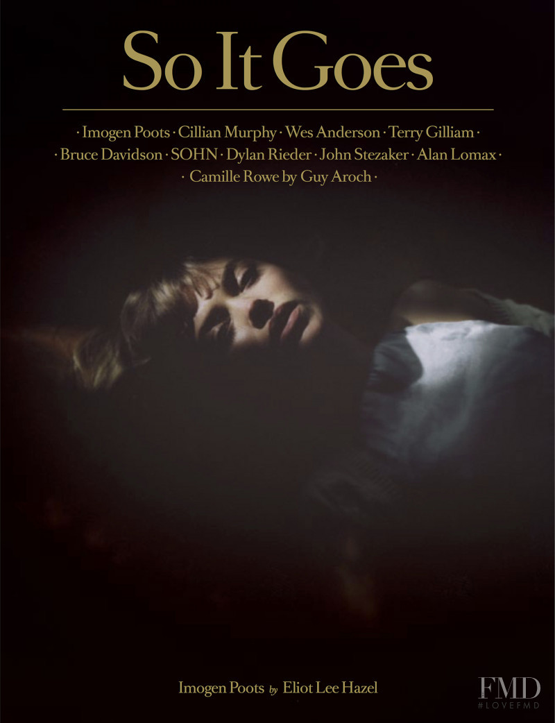 Imogen Poots featured on the So It Goes cover from April 2014