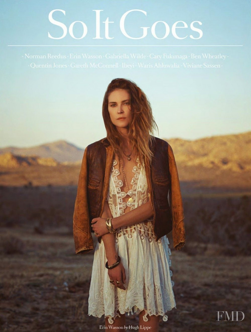 Erin Wasson featured on the So It Goes cover from April 2015