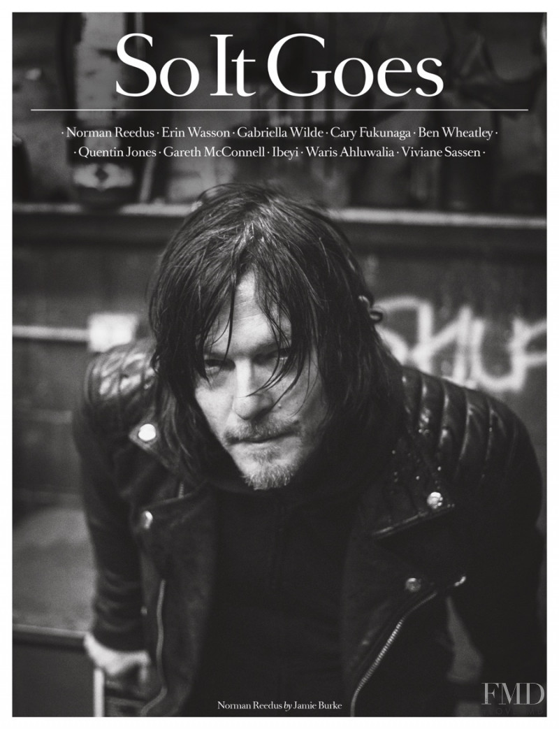 Norman Reedus featured on the So It Goes cover from April 2015