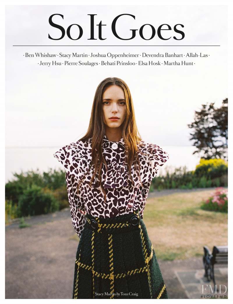 Stacy Martin featured on the So It Goes cover from December 2015