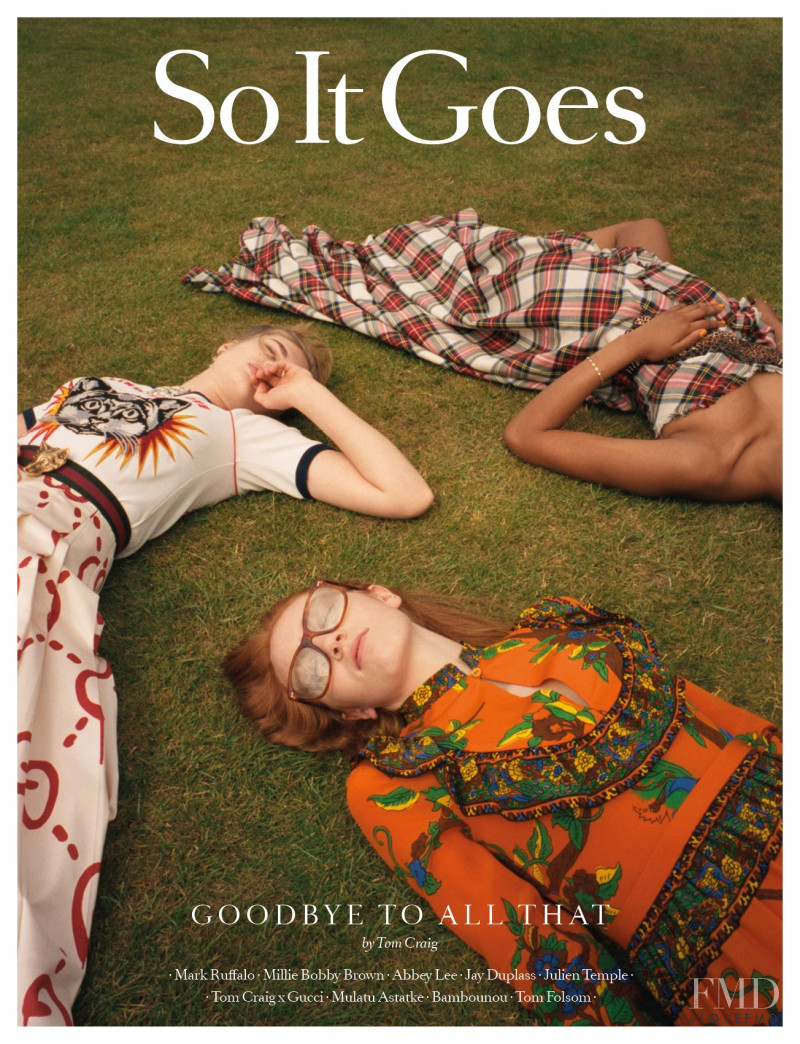 Tom Craig x Gucci featured on the So It Goes cover from December 2016