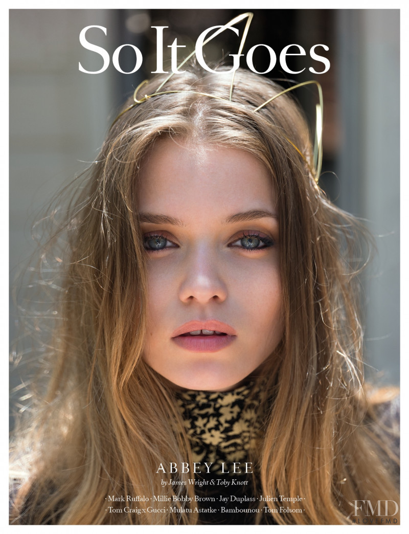 Abbey Lee Kershaw featured on the So It Goes cover from December 2016