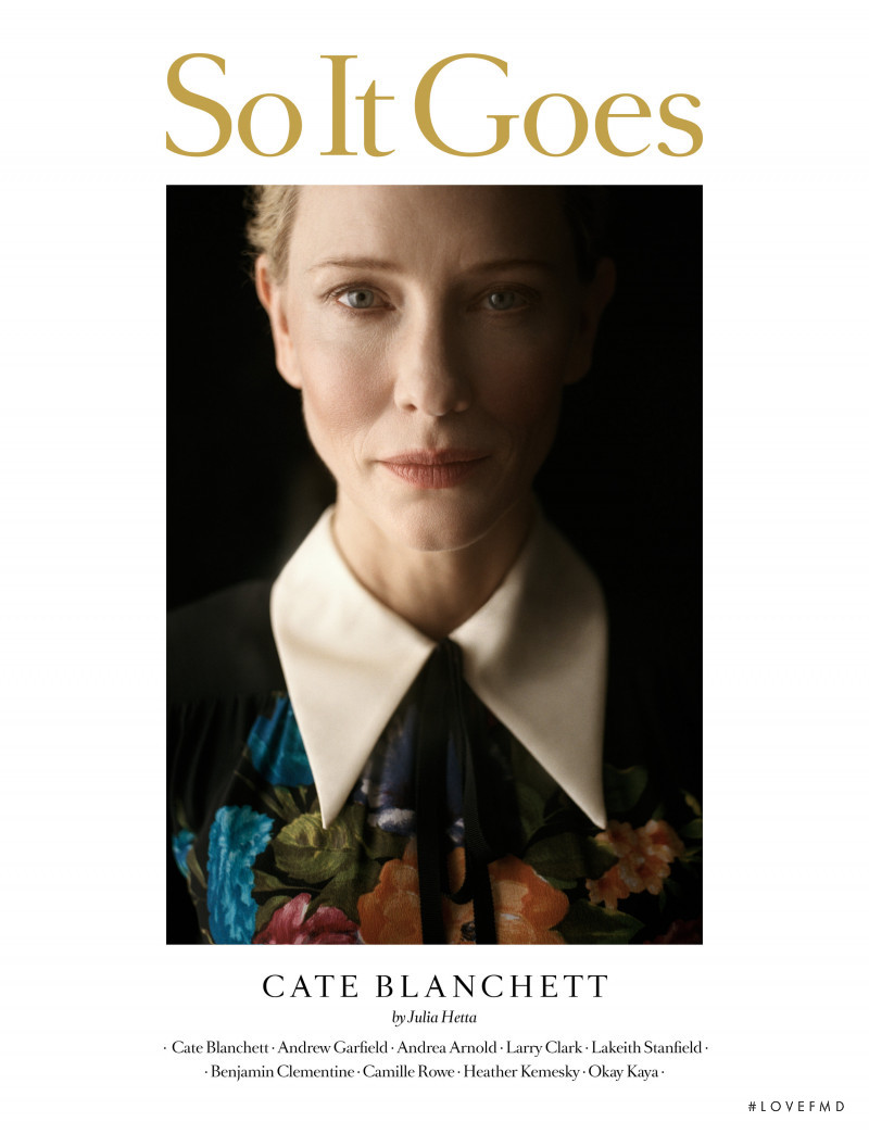 Cate Blanchett featured on the So It Goes cover from December 2017