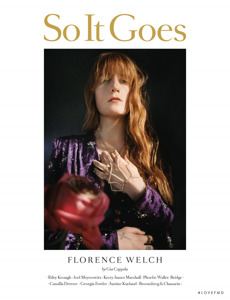 Florence Welch featured on the So It Goes cover from April 2018