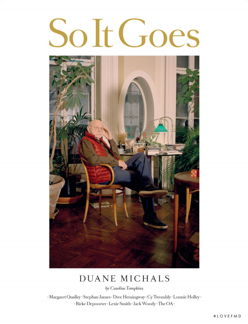 Duane Michals featured on the So It Goes cover from April 2019