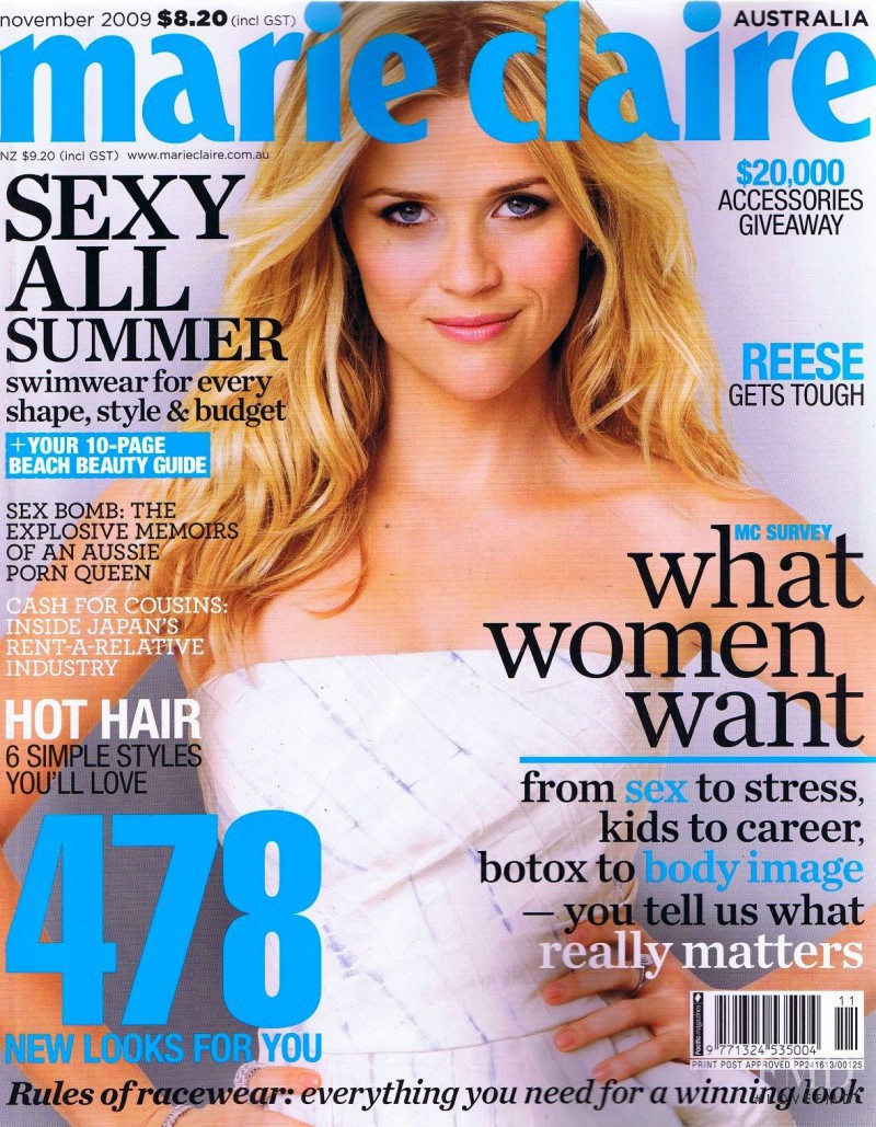 Cover of Marie Claire Australia with Reese Whiterspoon, November