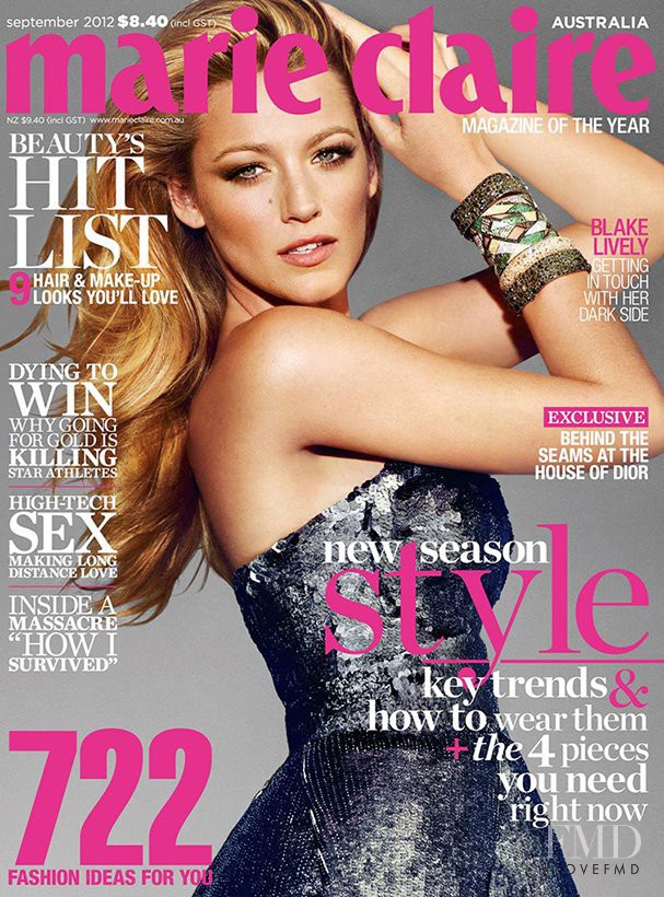 Blake Lively featured on the Marie Claire Australia cover from September 2012