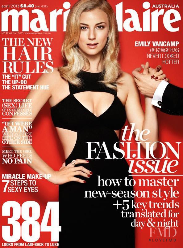 Emily VanCamp featured on the Marie Claire Australia cover from April 2013