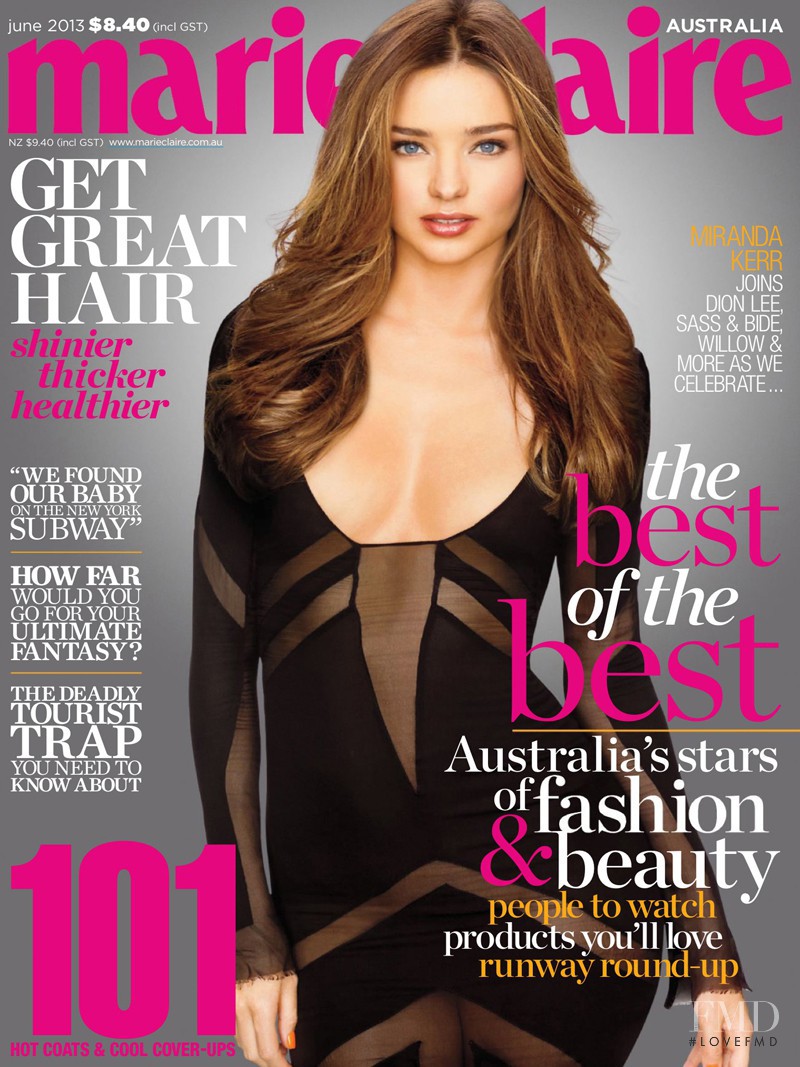 Miranda Kerr featured on the Marie Claire Australia cover from June 2013