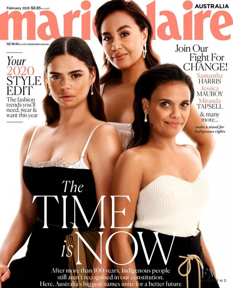 Samantha Harris, Jessica Mauboy, Miranda Tapsell featured on the Marie Claire Australia cover from February 2020