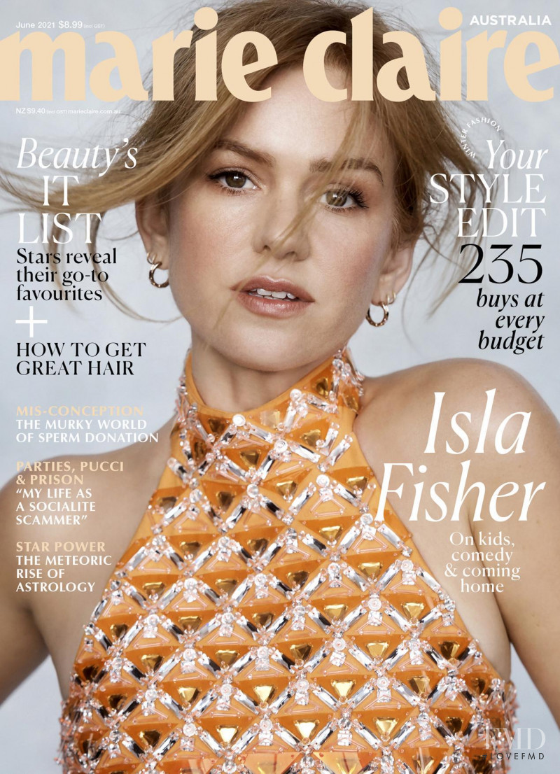 Isla Fisher featured on the Marie Claire Australia cover from June 2021