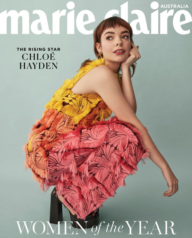 Chloe Hayden featured on the Marie Claire Australia cover from December 2022