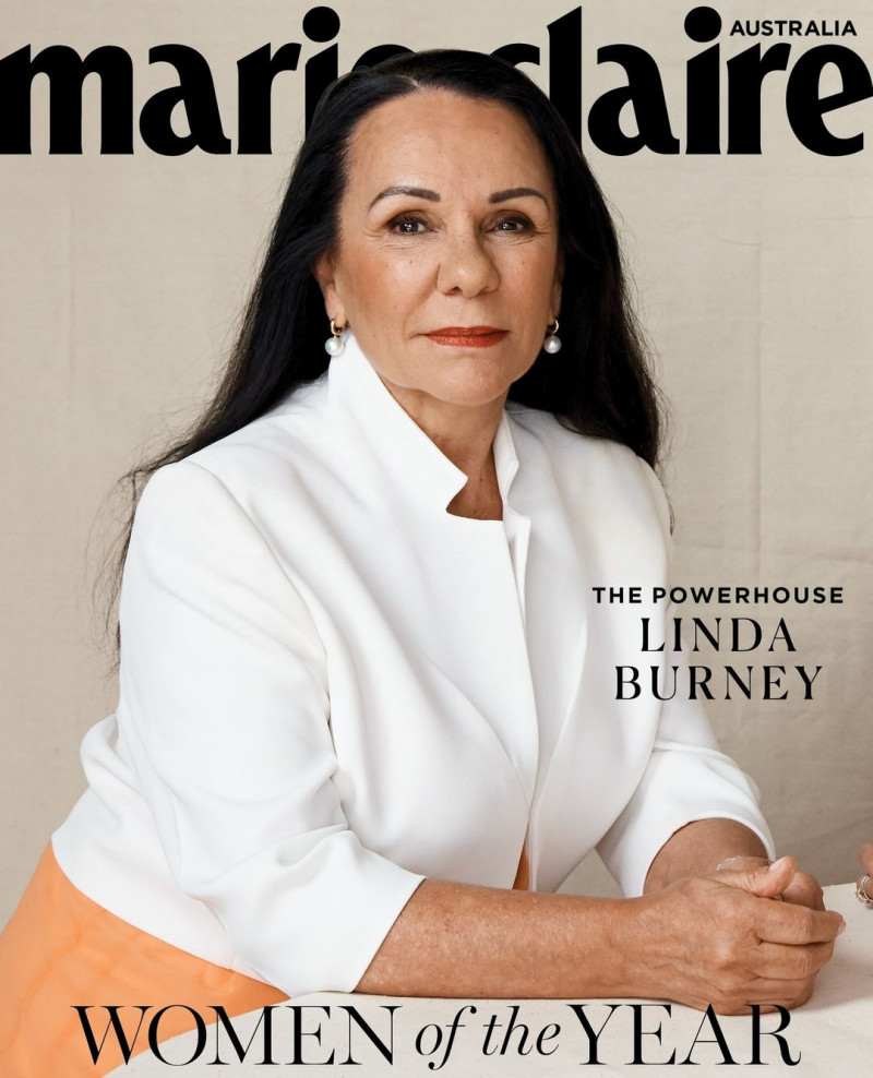 Linda Burney featured on the Marie Claire Australia cover from December 2022