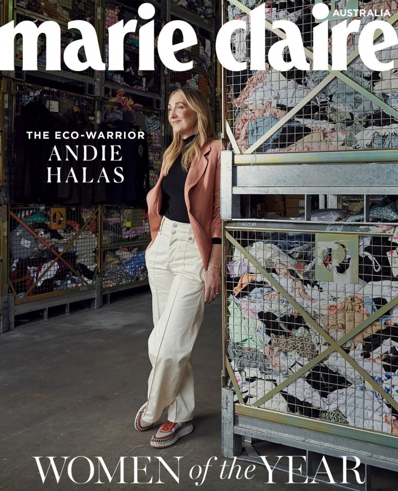 Andie Halas featured on the Marie Claire Australia cover from December 2022