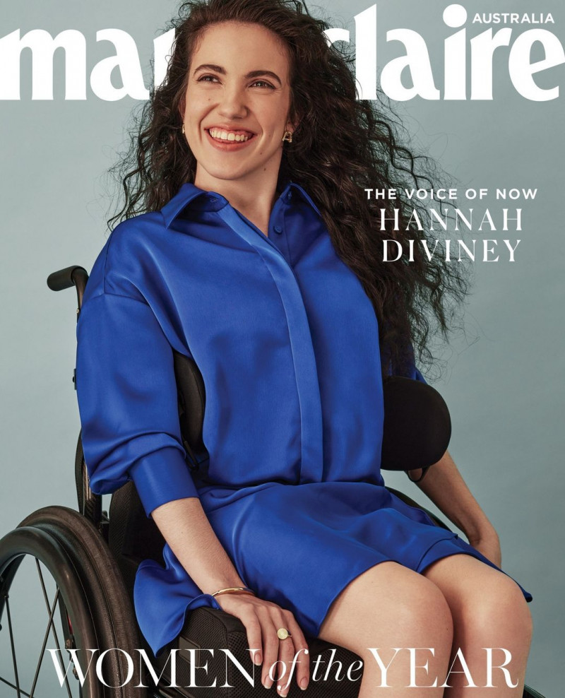 Hannah Diviney featured on the Marie Claire Australia cover from December 2022