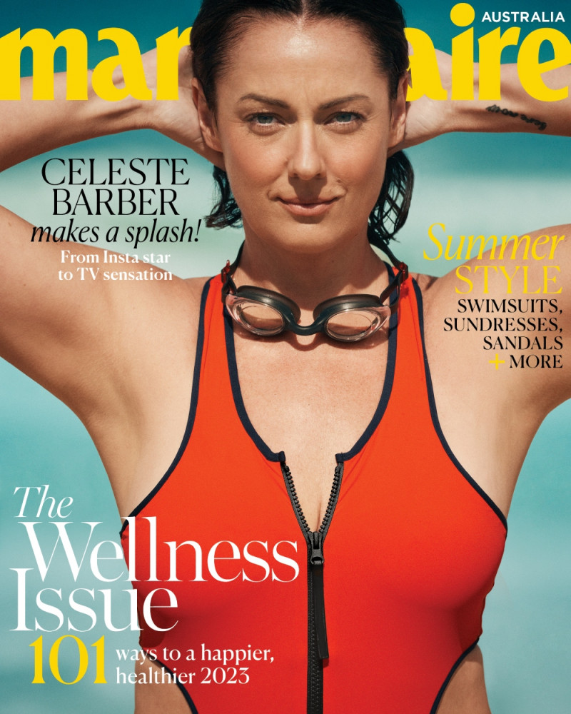 Celeste Barber featured on the Marie Claire Australia cover from February 2023