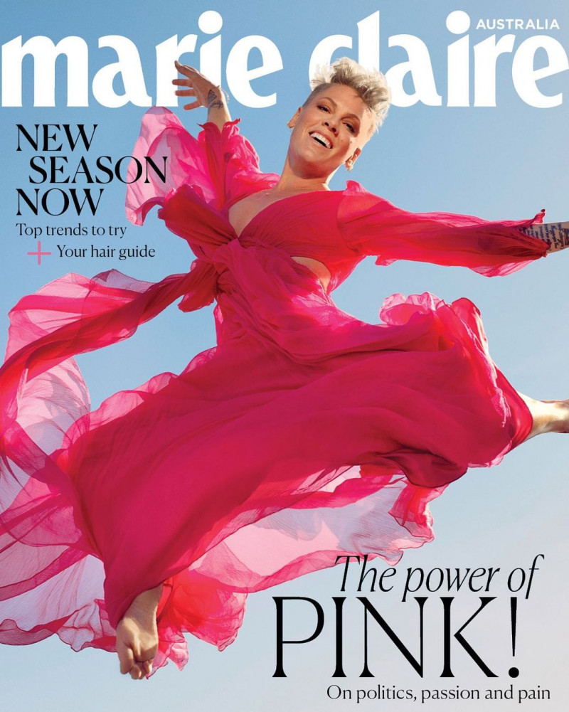 Pink featured on the Marie Claire Australia cover from March 2023