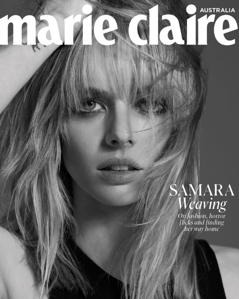 Samara Weaving featured on the Marie Claire Australia cover from March 2023
