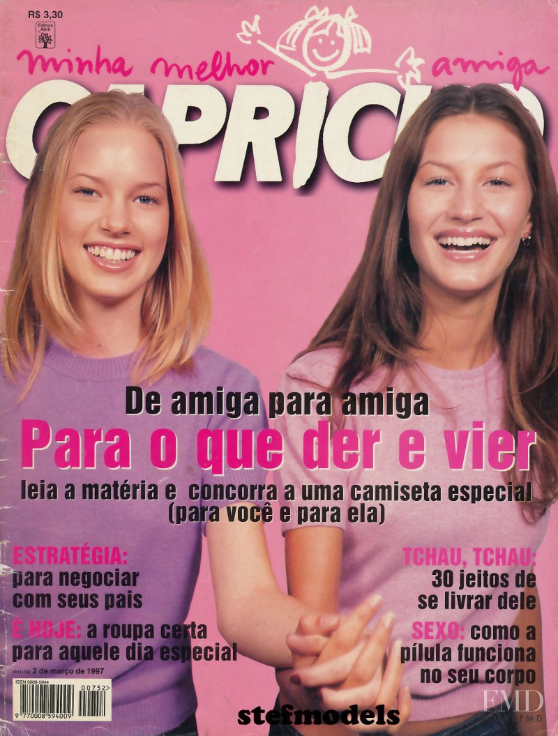 Gisele Bundchen featured on the Capricho cover from March 1997