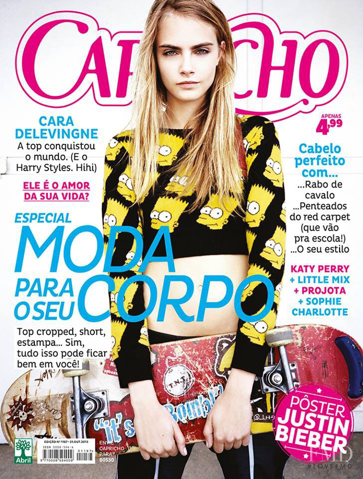 Cara Delevingne featured on the Capricho cover from October 2013