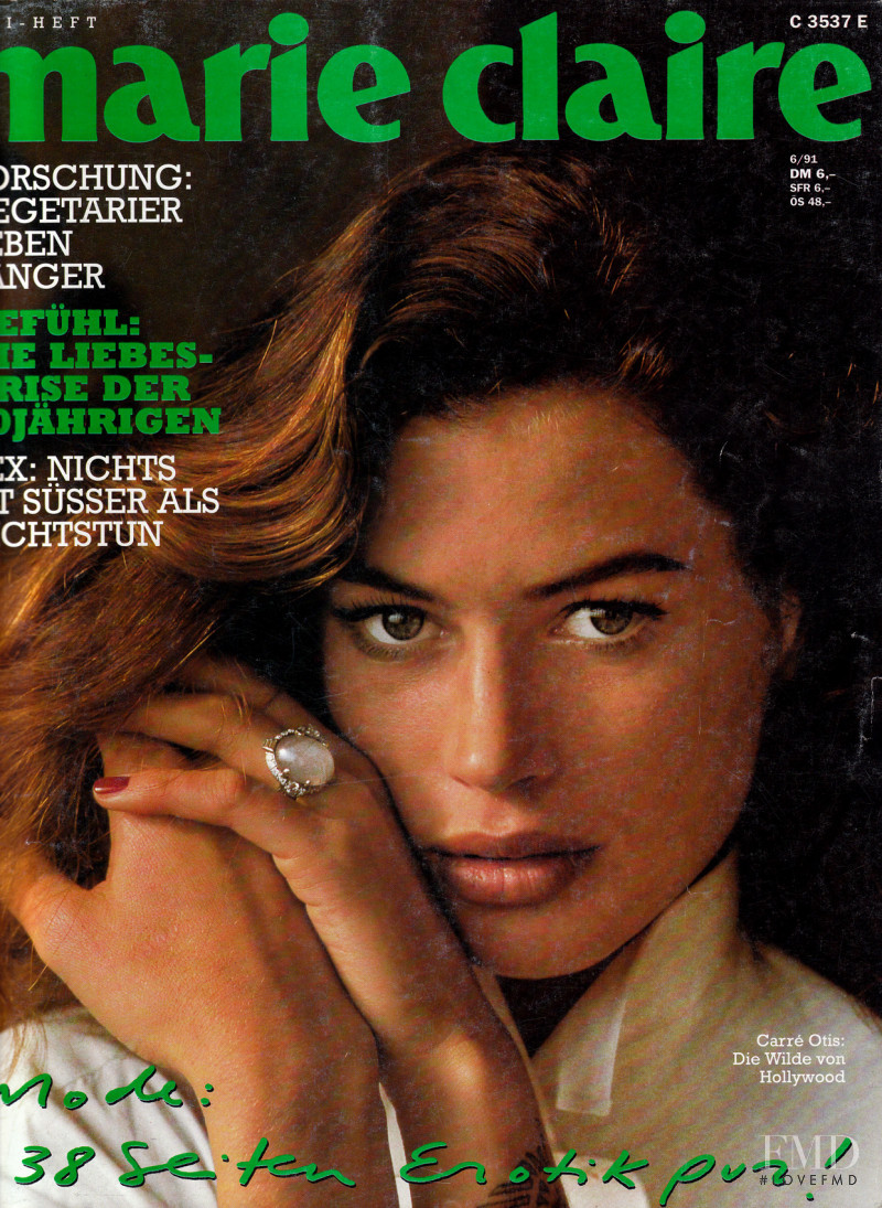 Carre Otis featured on the Marie Claire Germany cover from June 1991
