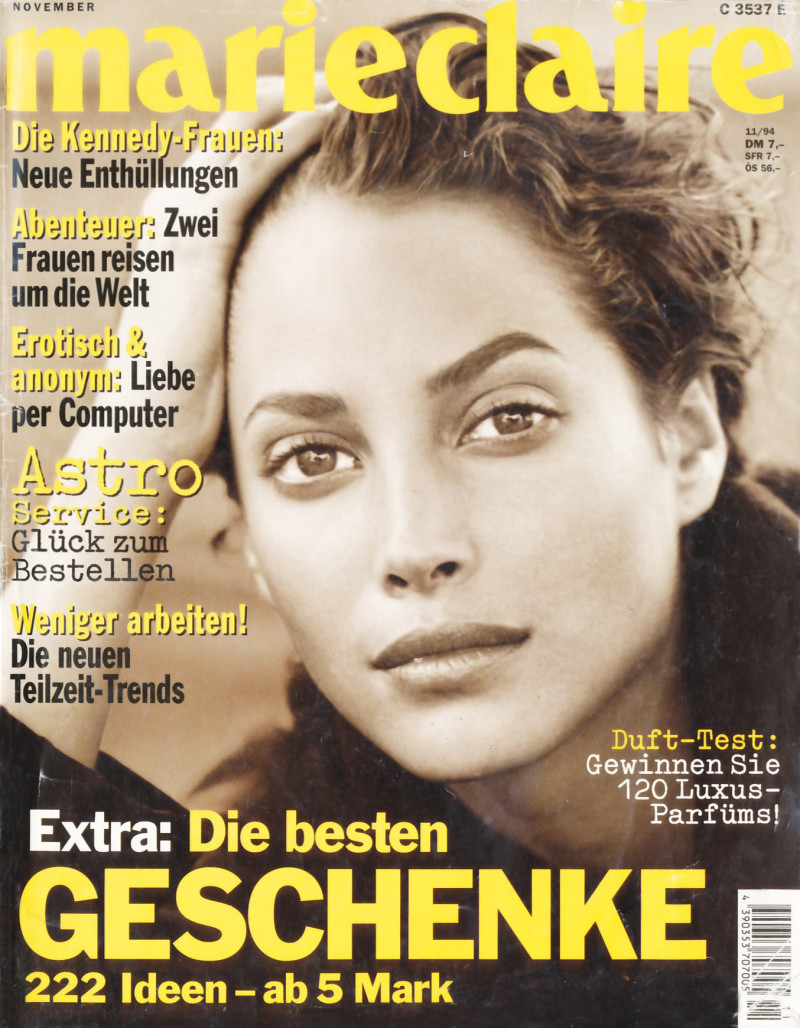 Christy Turlington featured on the Marie Claire Germany cover from November 1994