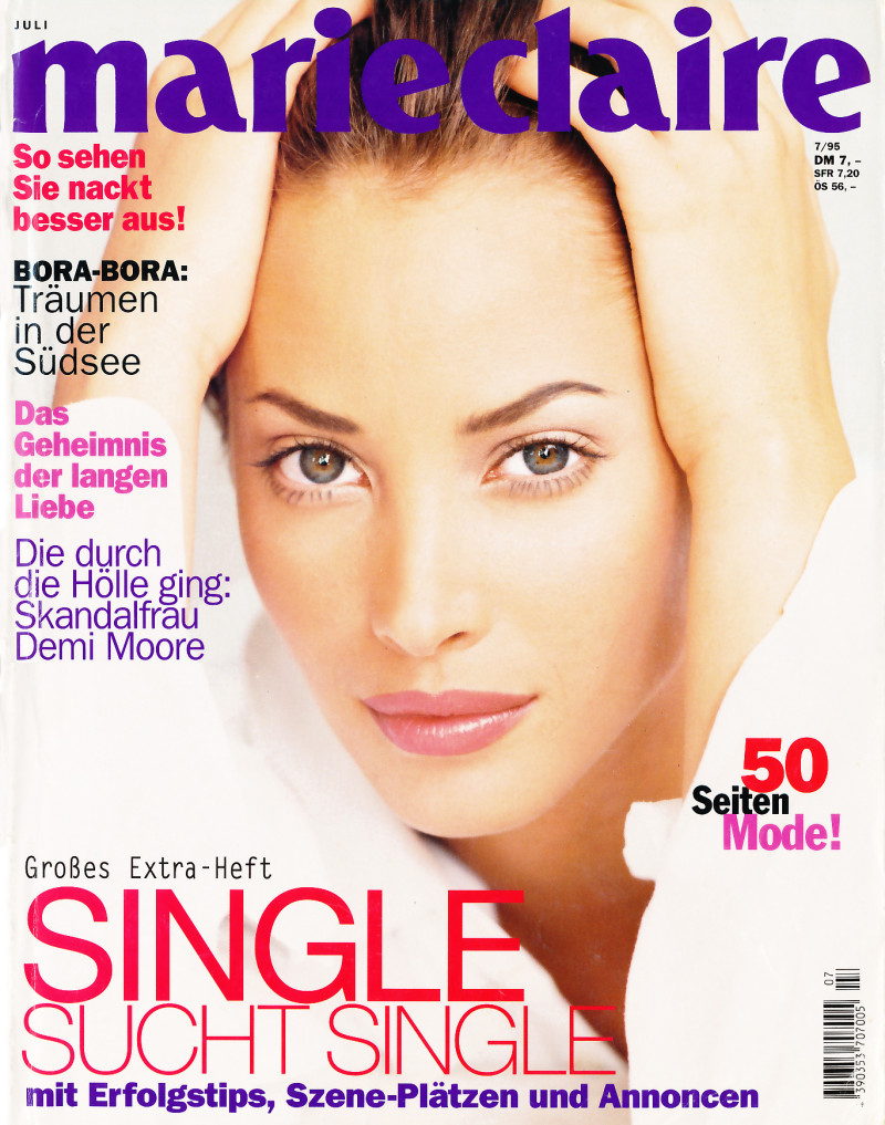 Christy Turlington featured on the Marie Claire Germany cover from July 1995