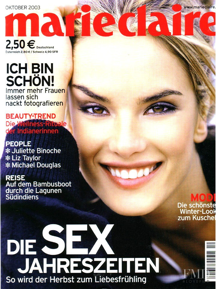 Alessandra Ambrosio featured on the Marie Claire Germany cover from October 2003