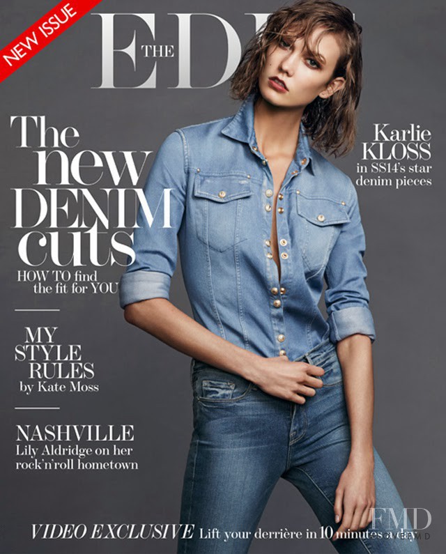 Karlie Kloss featured on the The Edit cover from April 2014
