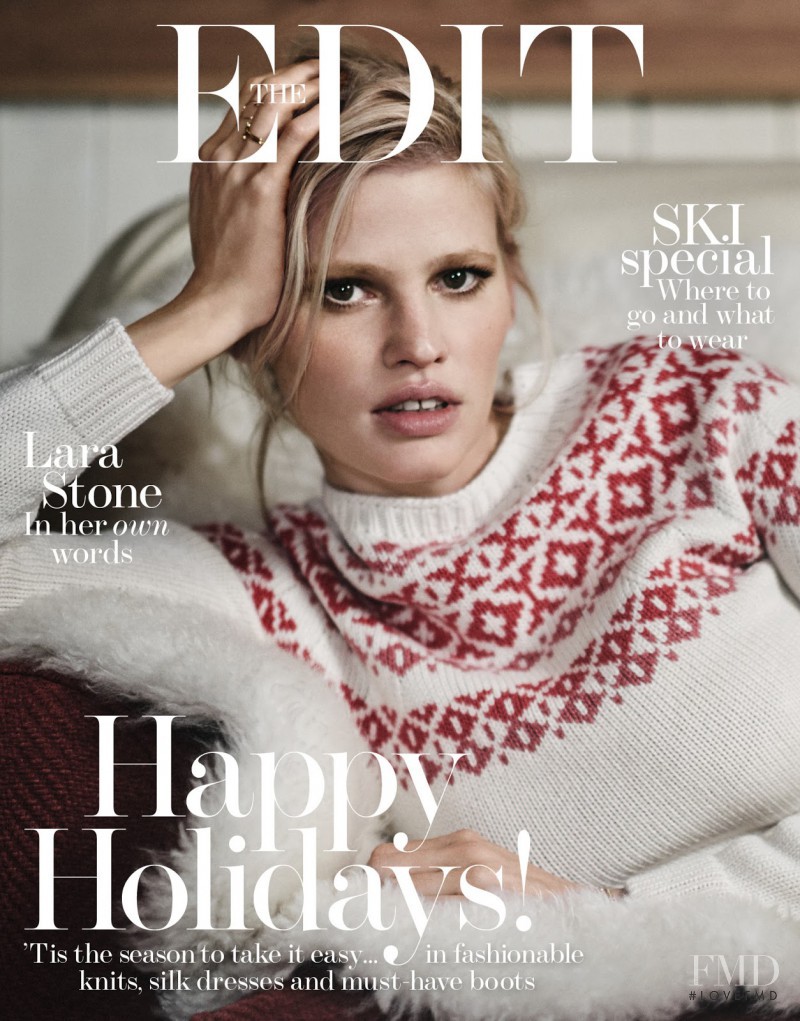 Lara Stone featured on the The Edit cover from December 2016