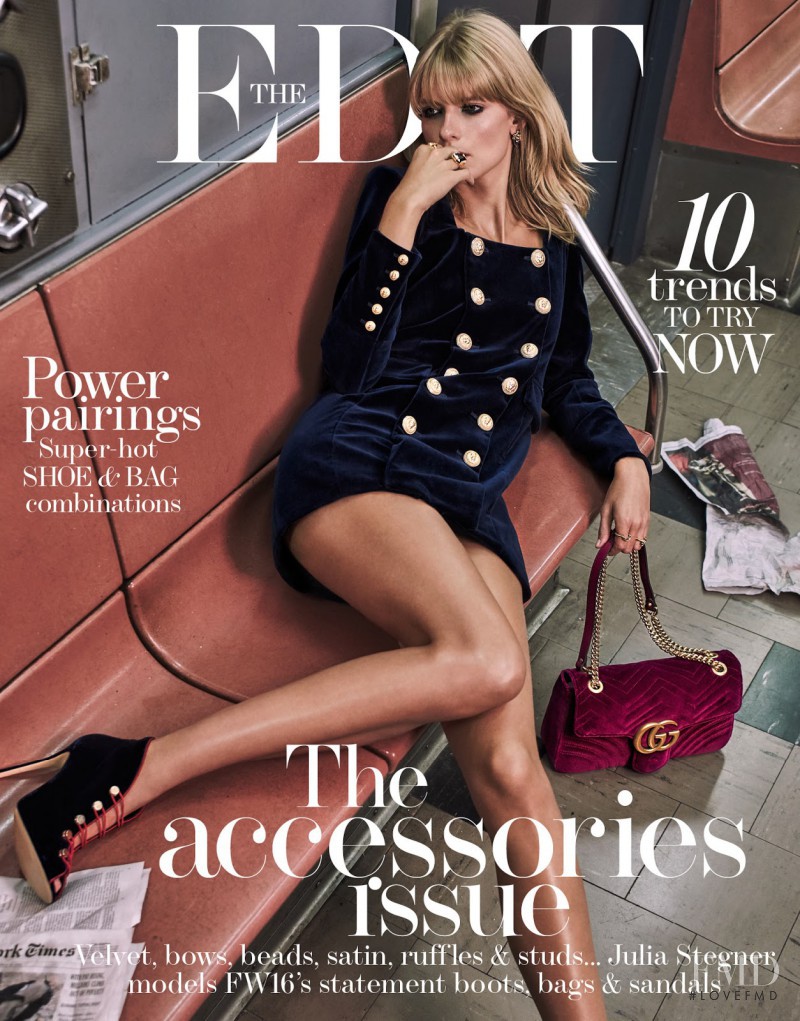 Julia Stegner featured on the The Edit cover from October 2016