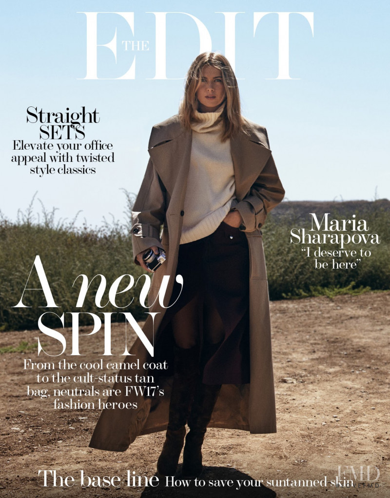 Maria Sharapova featured on the The Edit cover from August 2017