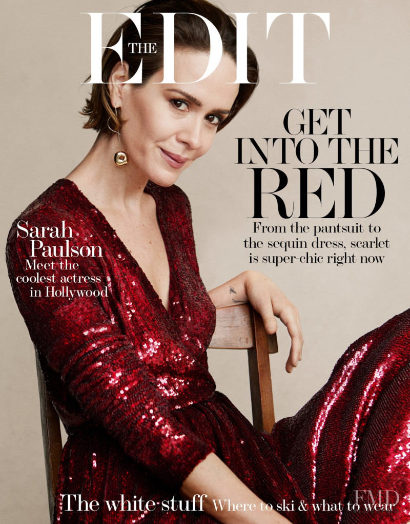 Sarah Paulson featured on the The Edit cover from December 2017