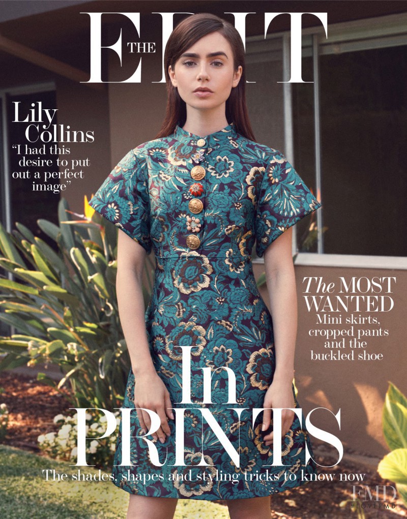 Lily Collins featured on the The Edit cover from June 2017