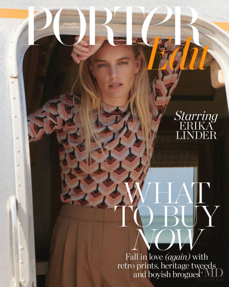 Erika Linder featured on the The Edit cover from August 2019