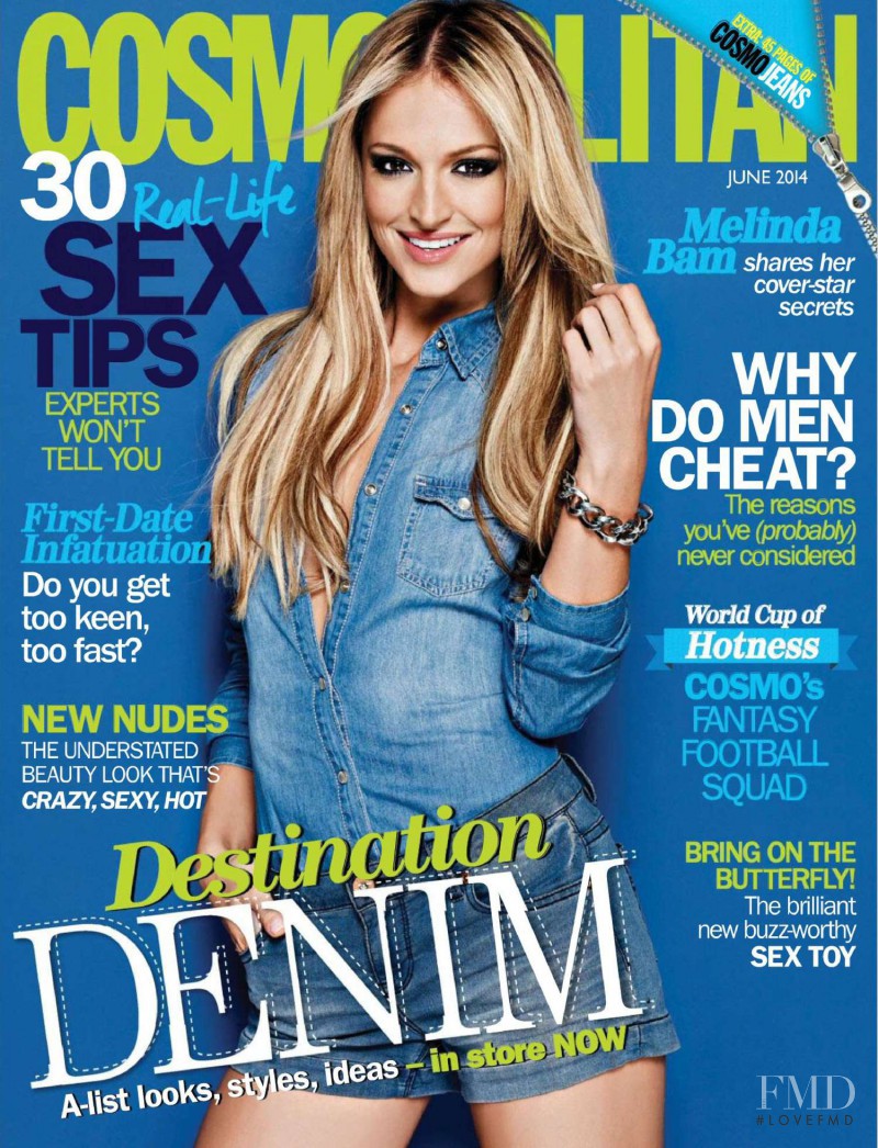 Melinda Bam featured on the Cosmopolitan South Africa cover from June 2014
