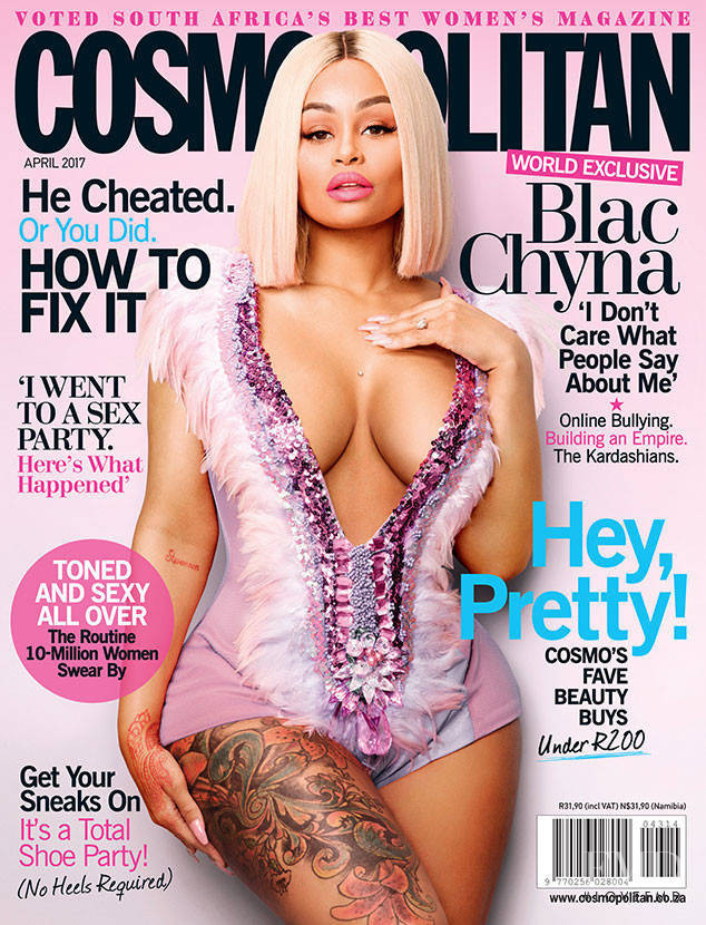 Blac Chyna  featured on the Cosmopolitan South Africa cover from April 2017