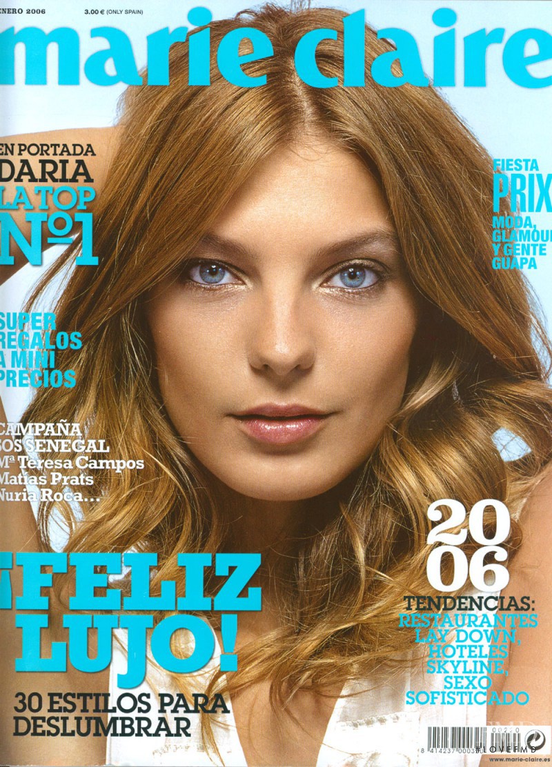 Daria Werbowy featured on the Marie Claire Spain cover from January 2006