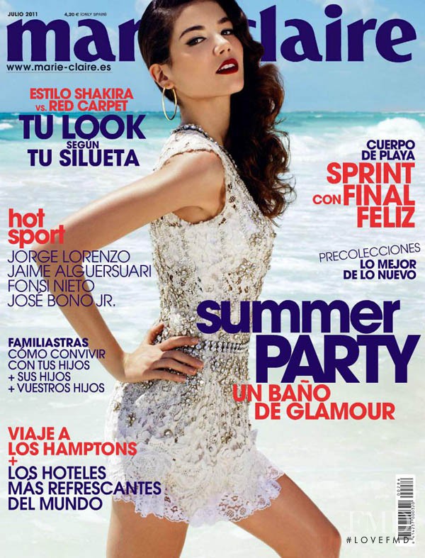 Sheila Marquez featured on the Marie Claire Spain cover from July 2011