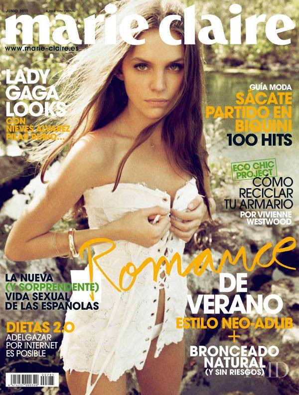 Regina Feoktistova featured on the Marie Claire Spain cover from June 2011