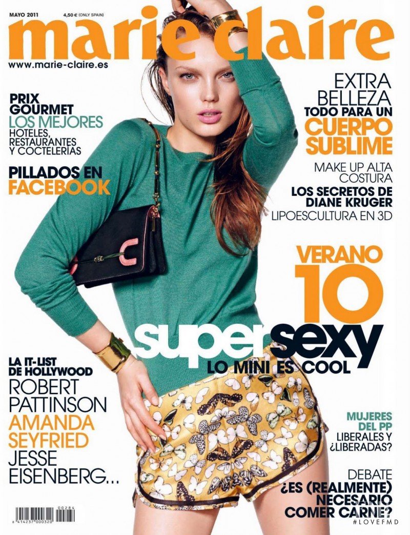 Natalia Chabanenko featured on the Marie Claire Spain cover from May 2011