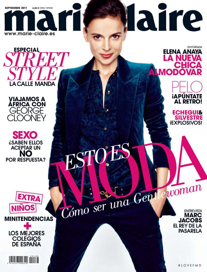 Elena Anaya featured on the Marie Claire Spain cover from September 2011