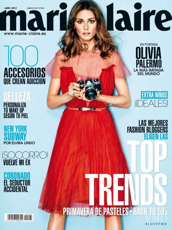 Olivia Palermo featured on the Marie Claire Spain cover from April 2012