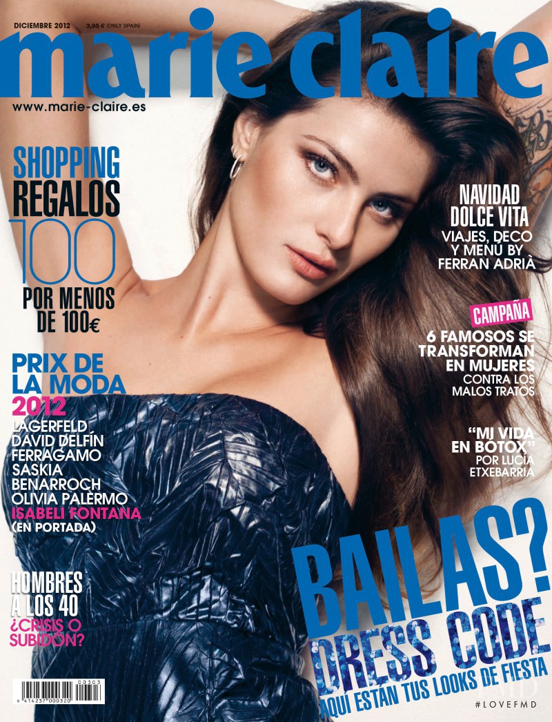 Isabeli Fontana featured on the Marie Claire Spain cover from December 2012