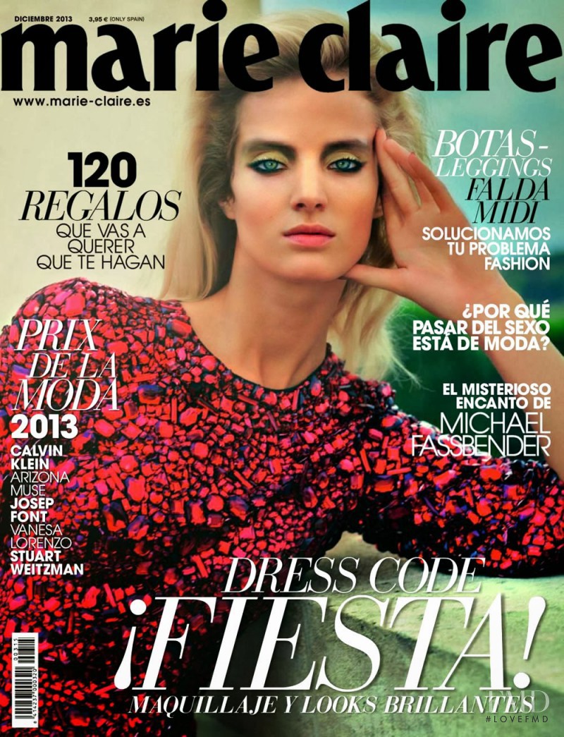 Fanny François featured on the Marie Claire Spain cover from December 2013