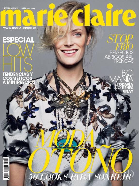 Leah de Wavrin featured on the Marie Claire Spain cover from November 2013
