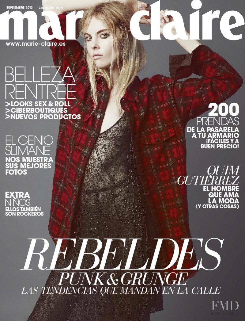 Wylie Hays featured on the Marie Claire Spain cover from September 2013