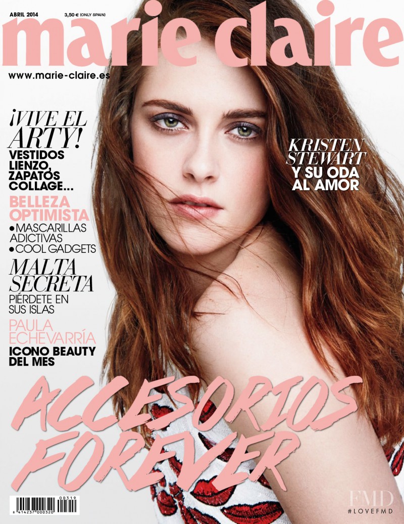 Kristen Stewart featured on the Marie Claire Spain cover from April 2014