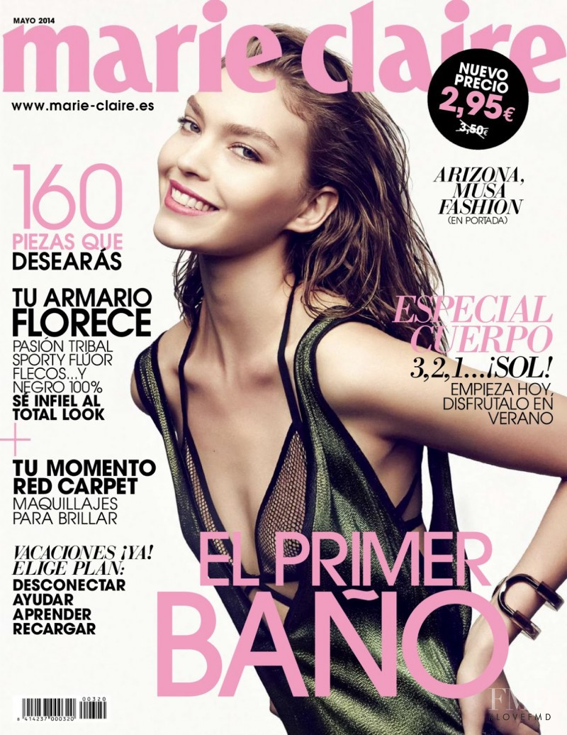 Arizona Muse featured on the Marie Claire Spain cover from May 2014