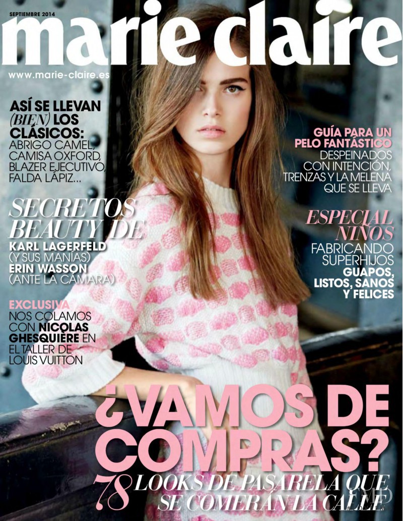Romy de Grijff featured on the Marie Claire Spain cover from September 2014